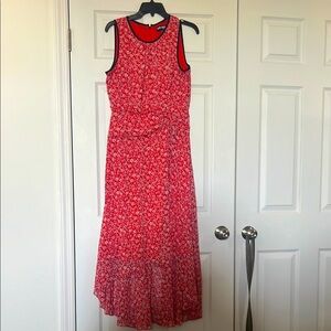 Karl Lagerfeld Floral Red Sleeveless Dress size: 8
